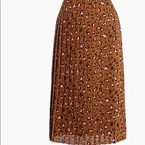 NWT J. Crew Pleated Midi Skirt.